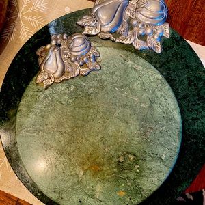 Green marble cutting board set